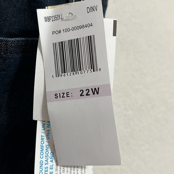 NWT Women’s Democracy Ab Solution High Rise Straight Step Hem Dark Blue Jeans - Picture 7 of 11